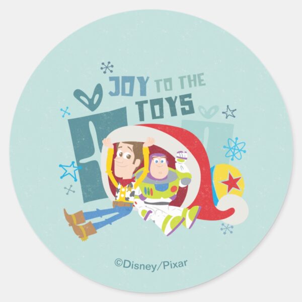 Toy_Story___Joy_to_the_Toys_Classic_Round_Sticker_1 Toy Story Joy To The Toys Classic Round Sticker