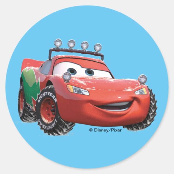 Toy_Story___Lightning_McQueen_Looking_Good_Classic_Round_Sticker_1 Toy Story Lightning McQueen Looking Good Classic Round Sticker