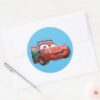 Toy Story Lightning McQueen Looking Good Classic Round Sticker