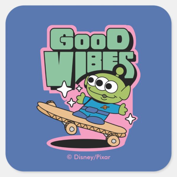 Toy_Story___Little_Green_Men_Good_Vibes_Square_Sticker_1 Toy Story Little Green Men Good Vibes Square Sticker
