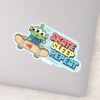 Toy Story Little Green Men Skate Sleep Repeat Sticker