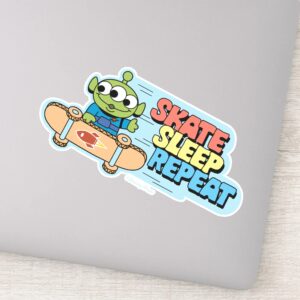 Toy Story Little Green Men Skate Sleep Repeat Sticker