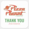 Toy Story Pizza Planet Kids Birthday Thank You Square Sticker