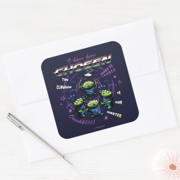 Toy_Story___Retro__I_Have_Been_Chosen__Aliens_Square_Sticker_3 Toy Story Retro I Have Been Chosen Aliens Square Sticker