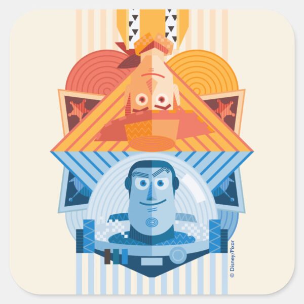 Toy_Story___Woody_&_Buzz_Reversible_Graphic_Square_Sticker_1 Toy Story Woody Buzz Reversible Graphic Square Sticker