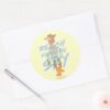 Toy Story Reach For The Sky Woody Buzz Art Classic Round Sticker