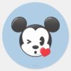 Trendy_Mickey___Flirty_Emoji_Classic_Round_Sticker_1 Trendy Mickey Flirty Emoji Classic Round Sticker