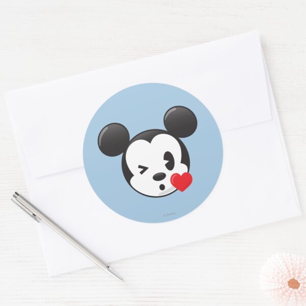 Trendy_Mickey___Flirty_Emoji_Classic_Round_Sticker_3 Trendy Mickey Flirty Emoji Classic Round Sticker