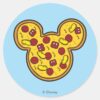 Trendy_Mickey___Head-Shaped_Pizza_Classic_Round_Sticker_1 Trendy Mickey Head Shaped Pizza Classic Round Sticker