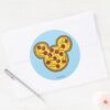 Trendy_Mickey___Head-Shaped_Pizza_Classic_Round_Sticker_3 Trendy Mickey Head Shaped Pizza Classic Round Sticker