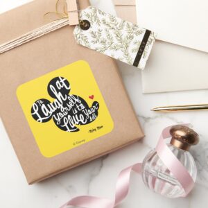 Trendy_Mickey___Laugh_At_Yourself_Square_Sticker_4 Trendy Mickey Laugh At Yourself Square Sticker