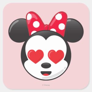 Trendy Minnie In Love Emoji Square Sticker