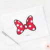 Trendy_Minnie___Red_Polka_Dot_Bow_Square_Sticker_3 Trendy Minnie Red Polka Dot Bow Square Sticker