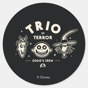 Trio Of Terror Oogies Crew Classic Round Sticker