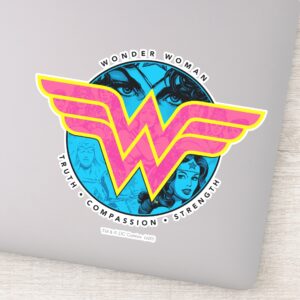 Truth_Compassion_Strength_Comic_Wonder_Woman_Logo_Sticker_1 Truth Compassion Strength Comic Wonder Woman Logo Sticker