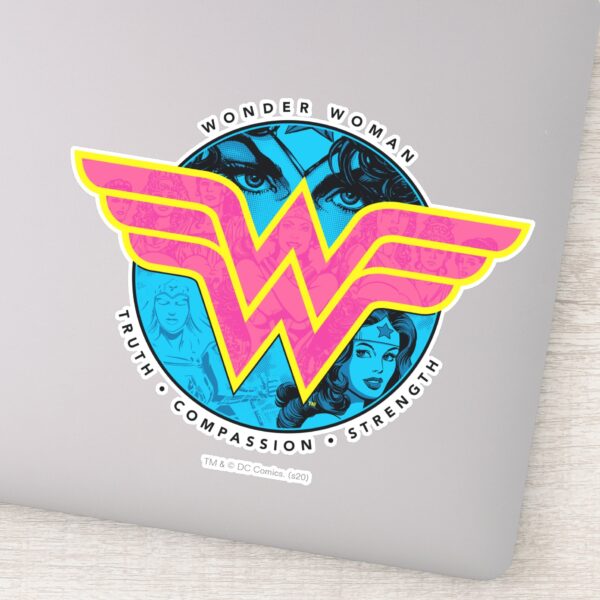 Truth_Compassion_Strength_Comic_Wonder_Woman_Logo_Sticker_1 Truth Compassion Strength Comic Wonder Woman Logo Sticker