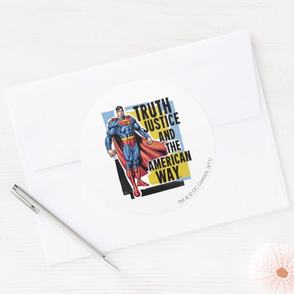 Truth,_Justice_Classic_Round_Sticker_3 Truth Justice Classic Round Sticker
