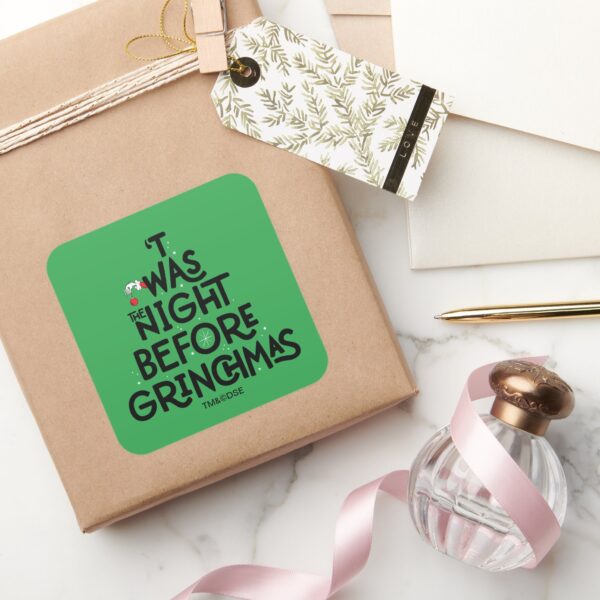 'Twas_the_Night_Before_Grinchmas_Square_Sticker_5 Twas The Night Before Grinchmas Square Sticker