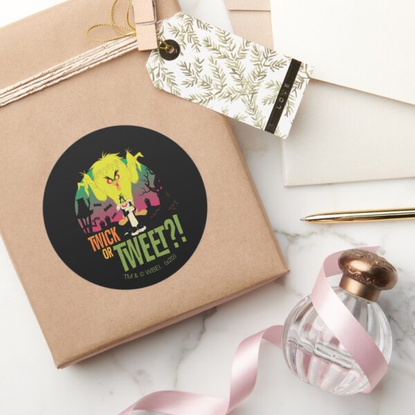 _Twick_or_Tweet__TWEETY™_&_SYLVESTER™_Classic_Round_Sticker_5 Twick Or Tweet TWEETY™ SYLVESTER™ Classic Round Sticker