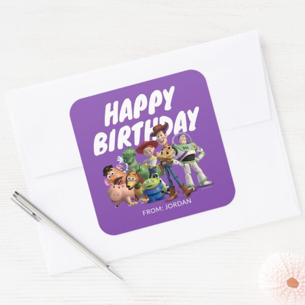 Two_Infinity_and_Beyond_Toy_Story___Happy_Birthday_Square_Sticker_3 Two Infinity And Beyond Toy Story Happy Birthday Square Sticker