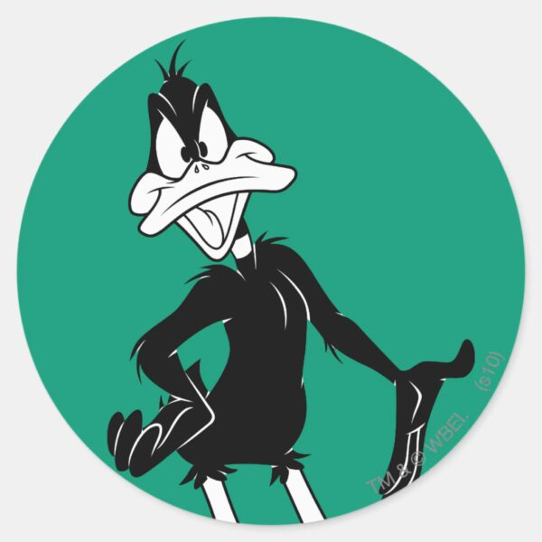 Upset_DAFFY_DUCK™_Classic_Round_Sticker_1 Upset DAFFY DUCK™ Classic Round Sticker