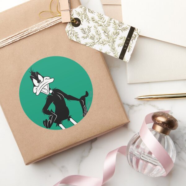 Upset_DAFFY_DUCK™_Classic_Round_Sticker_5 Upset DAFFY DUCK™ Classic Round Sticker