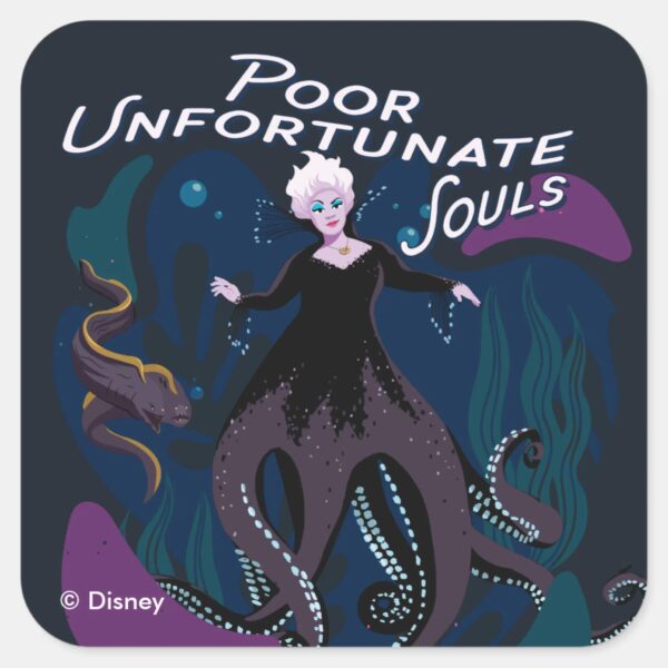 Ursula_Poor_Unfortunate_Souls_Square_Sticker_1 Ursula Poor Unfortunate Souls Square Sticker