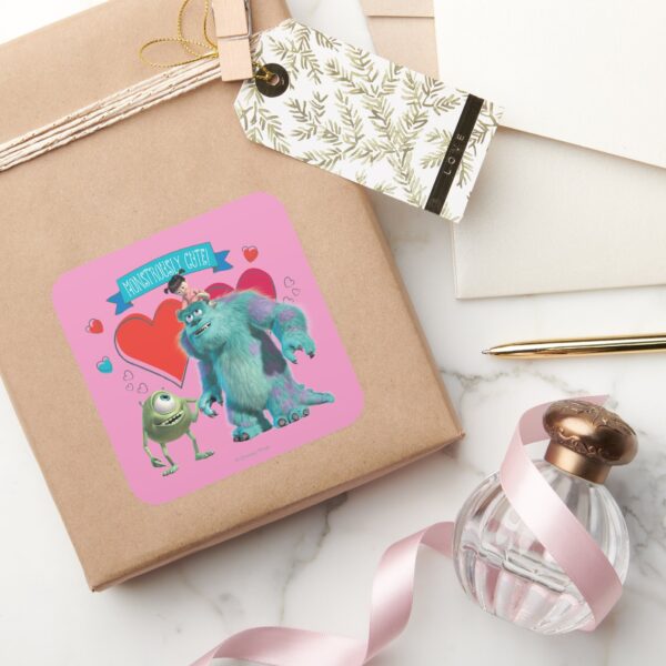 Valentine's_Day_-_Monsters_Inc._Square_Sticker_5 Valentines Day Monsters Inc. Square Sticker