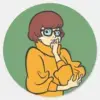 Velma Thinking Classic Round Sticker