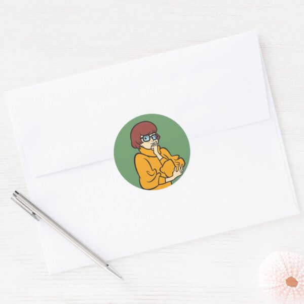 Velma_Thinking_Classic_Round_Sticker_3 Velma Thinking Classic Round Sticker