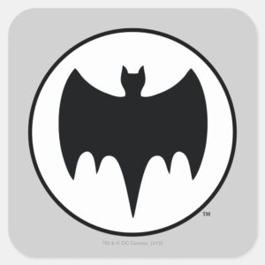 Vintage Bat Symbol Square Sticker
