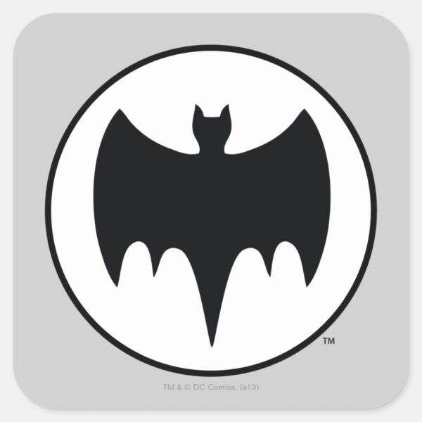 Vintage_Bat_Symbol_Square_Sticker_1 Vintage Bat Symbol Square Sticker