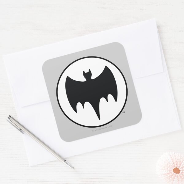 Vintage_Bat_Symbol_Square_Sticker_3 Vintage Bat Symbol Square Sticker