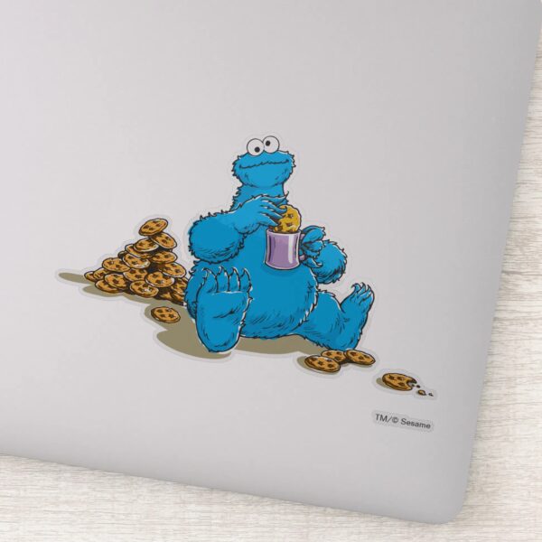 Vintage_Cookie_Monster_Eating_Cookies_Sticker_1 Vintage Cookie Monster Eating Cookies Sticker