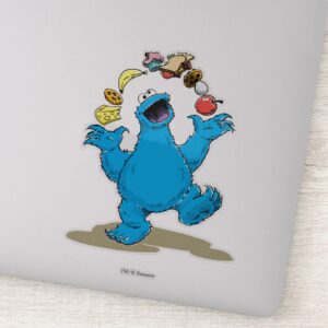 Vintage Cookie Monster Juggling Sticker