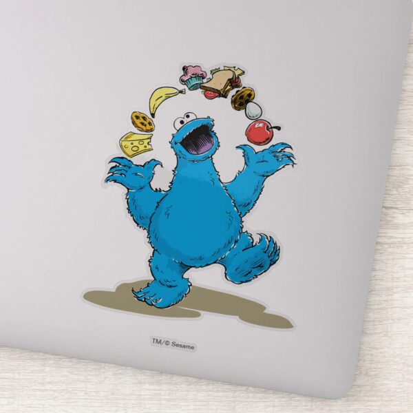 Vintage_Cookie_Monster_Juggling_Sticker_1 Vintage Cookie Monster Juggling Sticker
