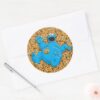 Vintage_Cookie_Monster_and_Cookies_Classic_Round_Sticker_3 Vintage Cookie Monster And Cookies Classic Round Sticker