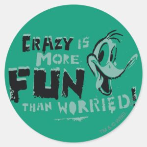 Vintage Crazy DAFFY DUCK™ Classic Round Sticker