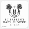Vintage_Disney_Mickey_Mouse_Baby_Shower_Square_Sticker_2 Vintage Disney Mickey Mouse Baby Shower Square Sticker