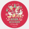 Vintage_Donald_&_Daisy___Warm_Holiday_Hearts_Classic_Round_Sticker_1 Vintage Donald Daisy Warm Holiday Hearts Classic Round Sticker