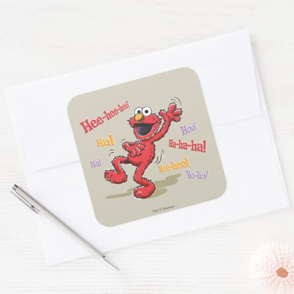 Vintage Elmo Hee Hee Square Sticker