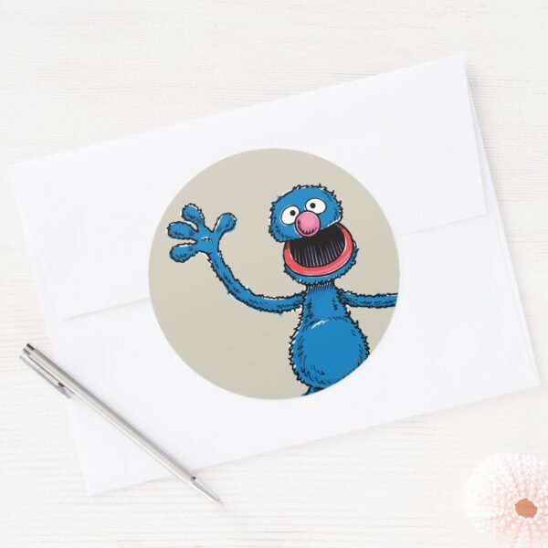 Vintage_Grover_Classic_Round_Sticker_3 Vintage Grover Classic Round Sticker