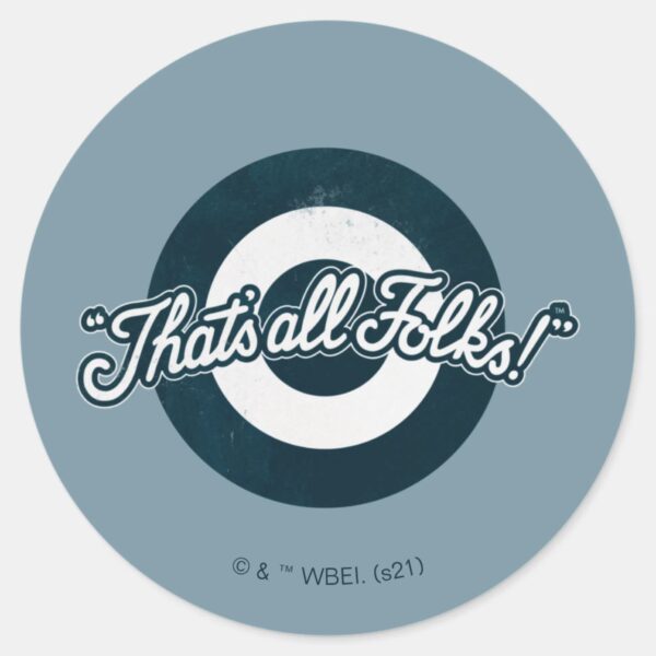 Vintage_LOONEY_TUNES™__THAT'S_ALL_FOLKS!™__Classic_Round_Sticker_1 Vintage LOONEY TUNES™ THATS ALL FOLKS™ Classic Round Sticker