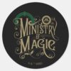 Vintage_MINISTRY_OF_MAGIC™_Graphic_Classic_Round_Sticker_1 Vintage MINISTRY OF MAGIC™ Graphic Classic Round Sticker