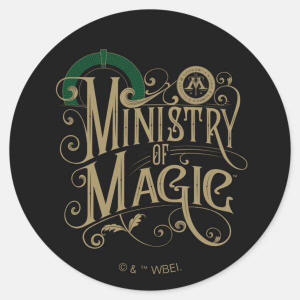 Vintage_MINISTRY_OF_MAGIC™_Graphic_Classic_Round_Sticker_1 Vintage MINISTRY OF MAGIC™ Graphic Classic Round Sticker