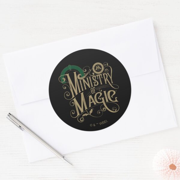 Vintage_MINISTRY_OF_MAGIC™_Graphic_Classic_Round_Sticker_3 Vintage MINISTRY OF MAGIC™ Graphic Classic Round Sticker