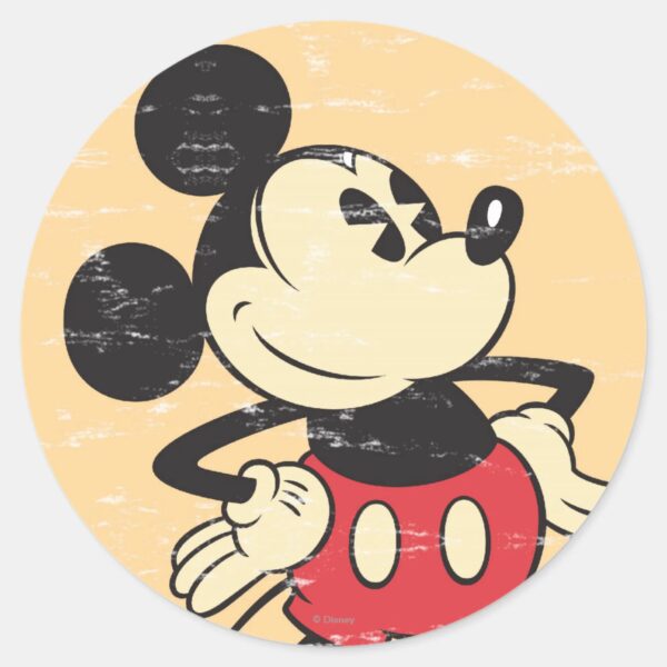 Vintage_Mickey_Classic_Round_Sticker_1 Vintage Mickey Classic Round Sticker