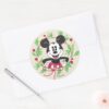 Vintage_Mickey_Mouse___Christmas_Wreath_Classic_Round_Sticker_3 Vintage Mickey Mouse Christmas Wreath Classic Round Sticker
