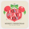 Vintage_Mickey_Mouse___Love,_Peace_&_Joy_-_Custom_Square_Sticker_1 Vintage Mickey Mouse Love Peace Joy Custom Square Sticker