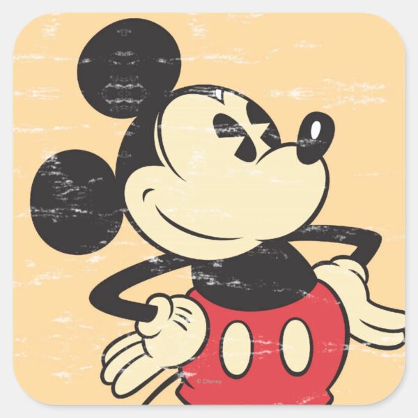 Vintage_Mickey_Square_Sticker_1 Vintage Mickey Square Sticker